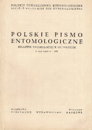 Polskie Pismo Entomologiczne. Zeszyt IV - 1971