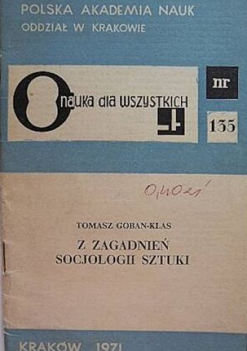 Z zagadnień socjologii sztuki