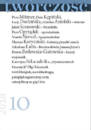 Twórczość nr 10 / 2018
