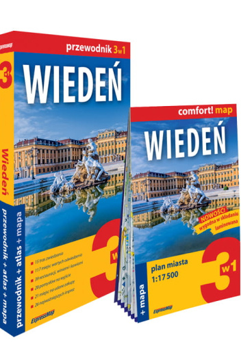 Wiedeń 3w1: przewodnik + atlas + mapa