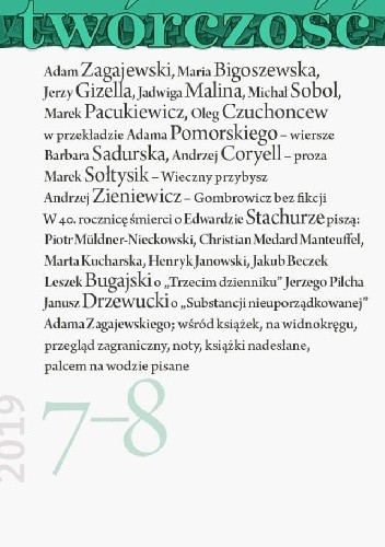 Twórczość nr 7-8 / 2019