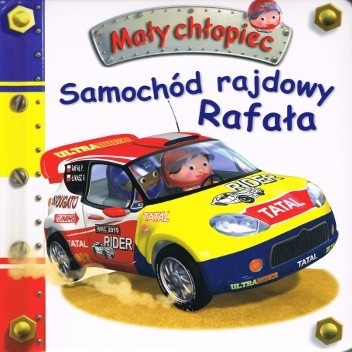 Samochód rajdowy Rafała. Mały chłopiec