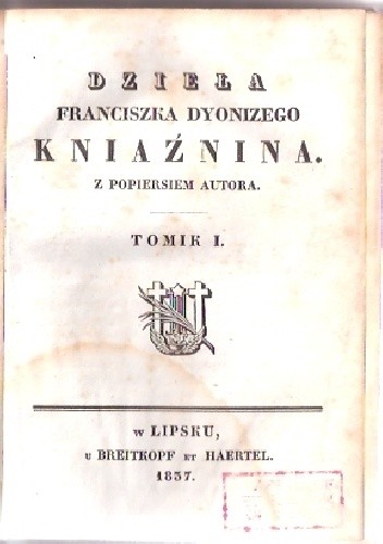 Dzieła Franciszka Dyonizego Kniaźnina