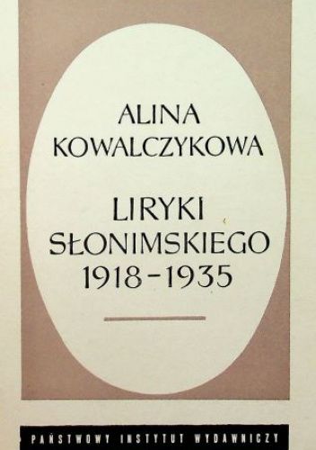 Liryki Słonimskiego 1918-1935