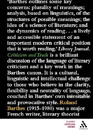 Criticism and Truth