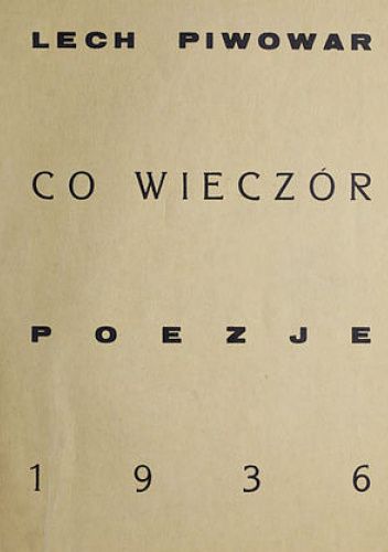 Co wieczór. Poezje