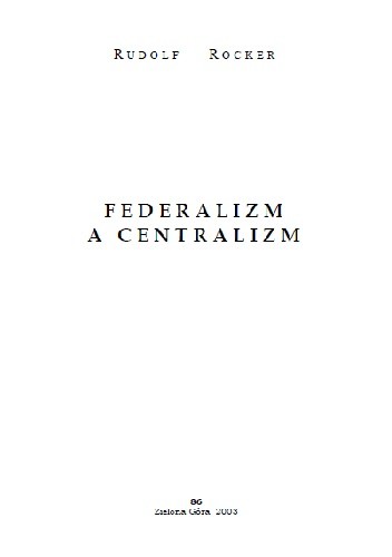 Federalizm a centralizm