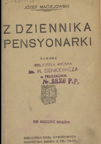 Z dziennika pensyonarki: romans