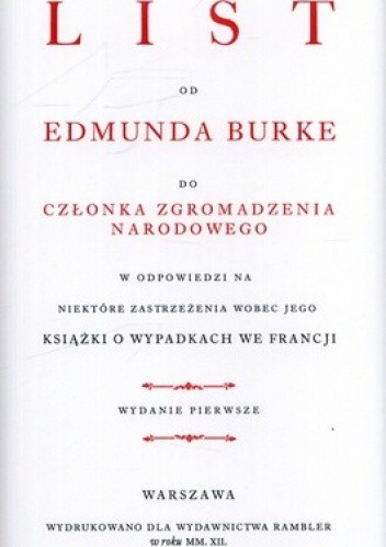 List do członka Zgromadzenia Narodowego w odpowiedzi na niektóre obiekcje wobec jego książki o wypadkach we Francji