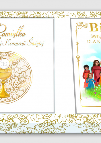 Pamiątka I Komunii Świętej Zestaw Pamiątka / Biblia / Torba prezentowa