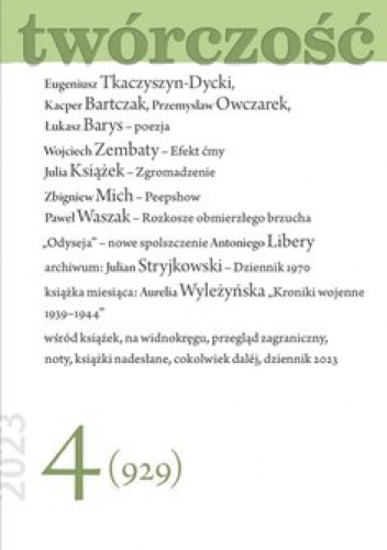 Twórczość, nr 4 (929) / 2023