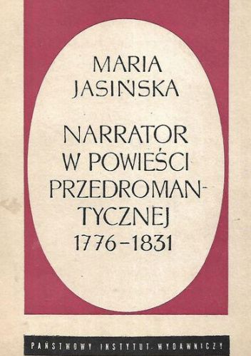 Narrator w powieści przedromantycznej 1776-1831