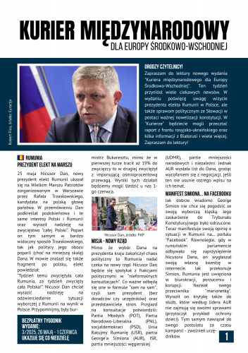 Kurier Międzynarodowy dla Europy Środkowo-Wschodniej - wydanie 3/2025