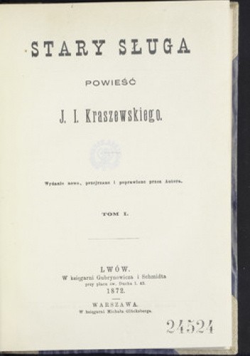 Stary sługa. Powieść, t. 1-2
