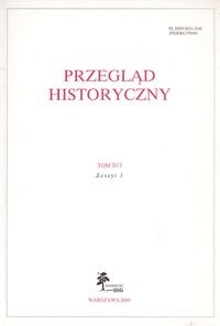 Przegląd Historyczny rok 2000 zeszyt 3 Tom XCI