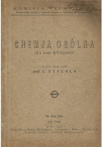 Chemia ogólna dla 4-rech wydziałów
