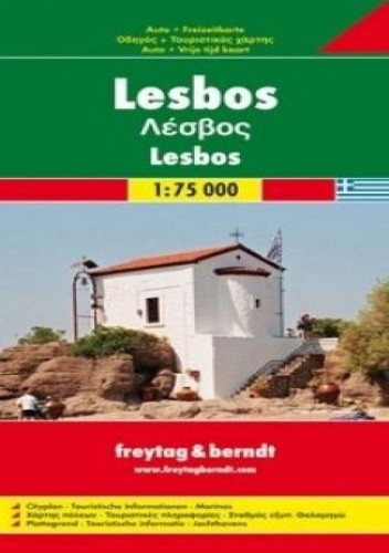 Lesbos. Mapa samochodowa