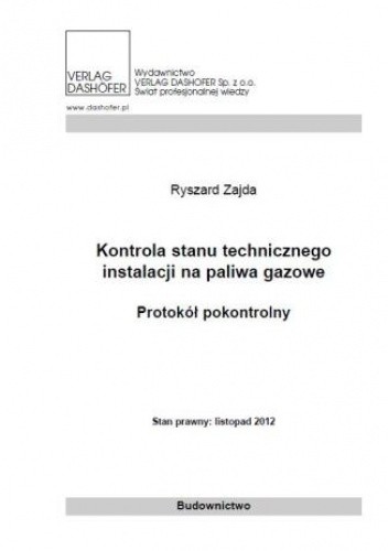 Kontrola stanu technicznego instalacji na paliwa gazowe