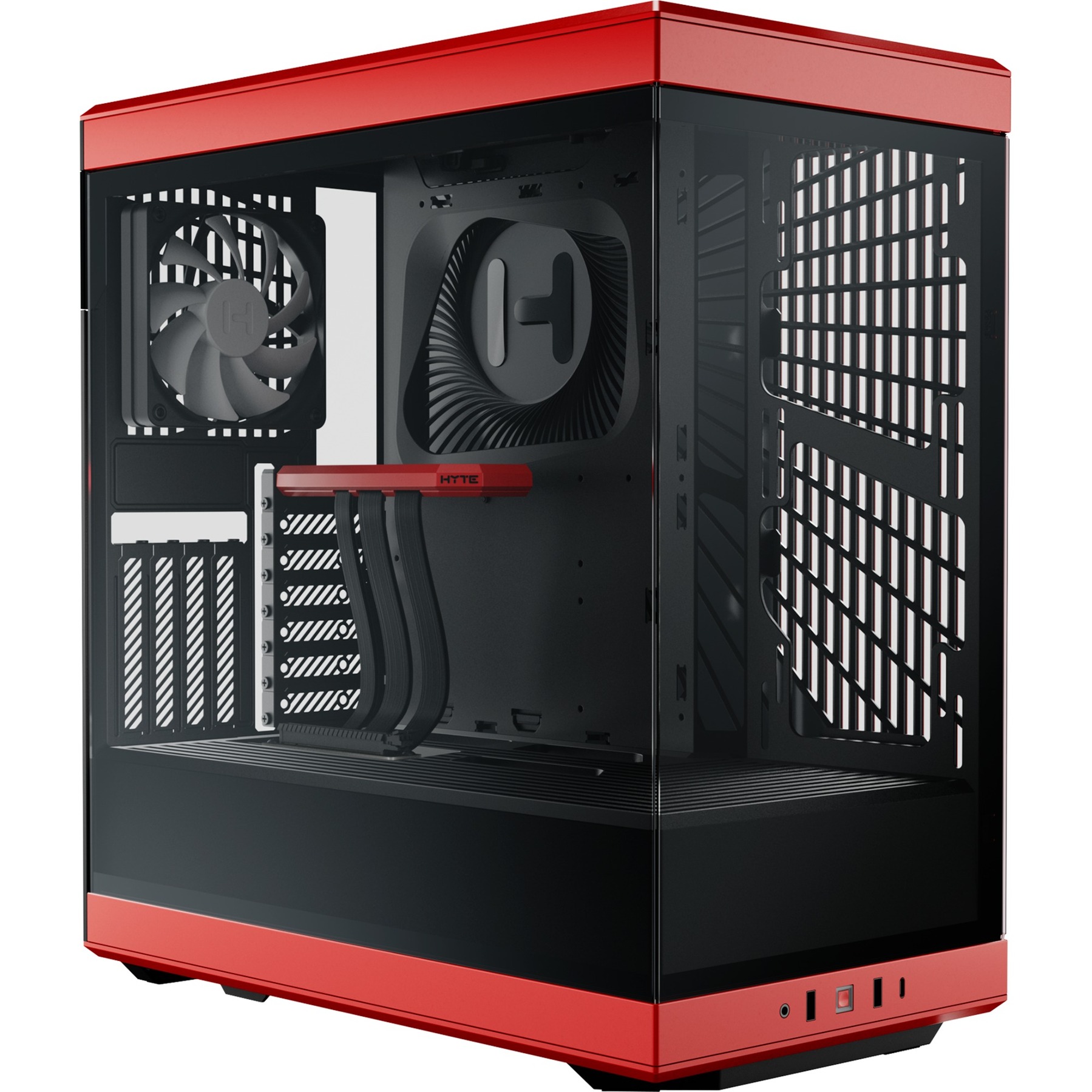 HYTE Y40, tower case (red/black, tempered glass)