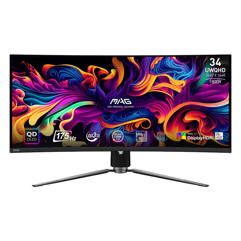 MSI MAG 341CQP 34" QD-OLED 3440x1440px 175Hz 0.03 ms [GTG] Curved