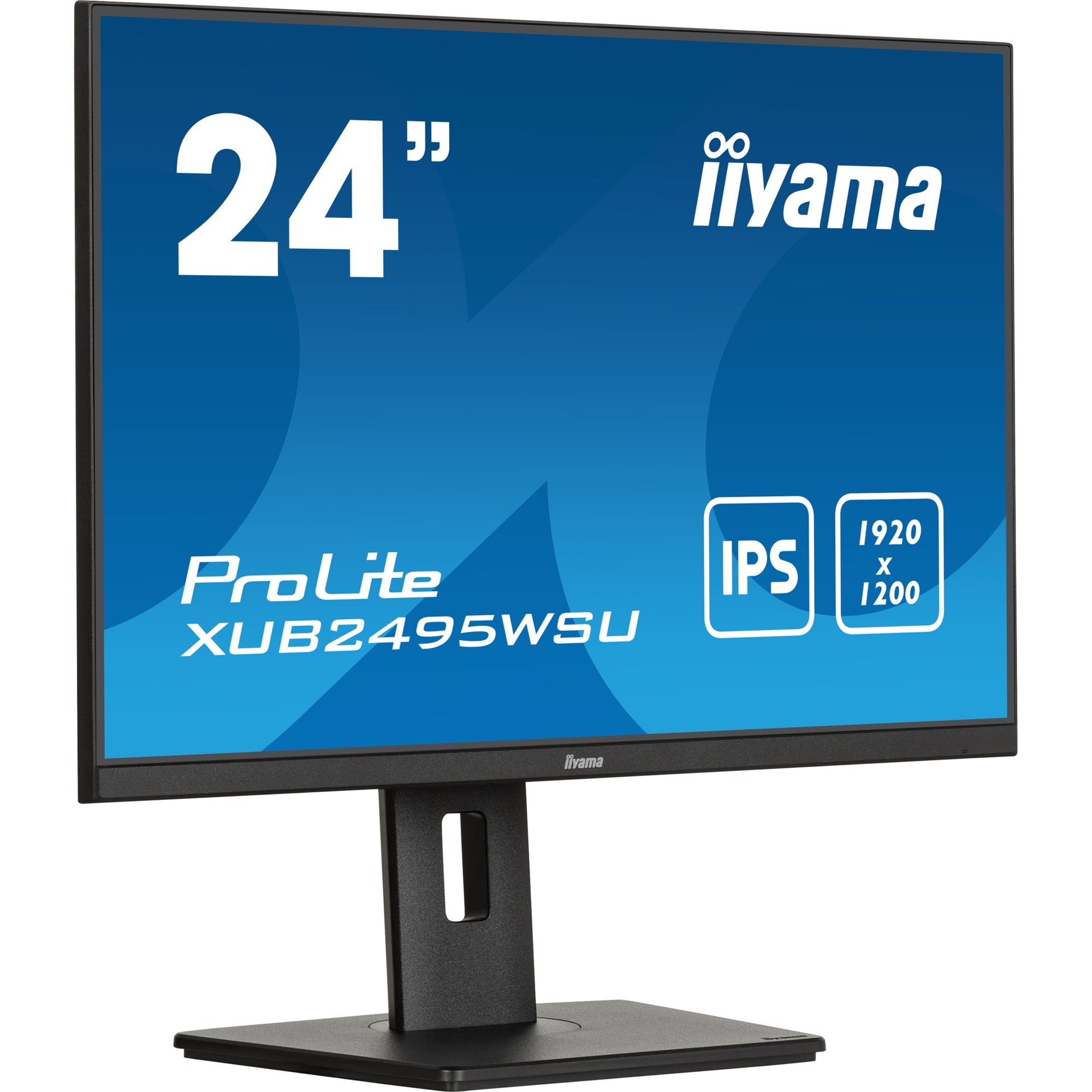 iiyama ProLite XUB2495WSU-B7, LED monitor - 24.1 - black (matt), WUXGA, IPS, HDMI, DisplayPort, ergonomic stand