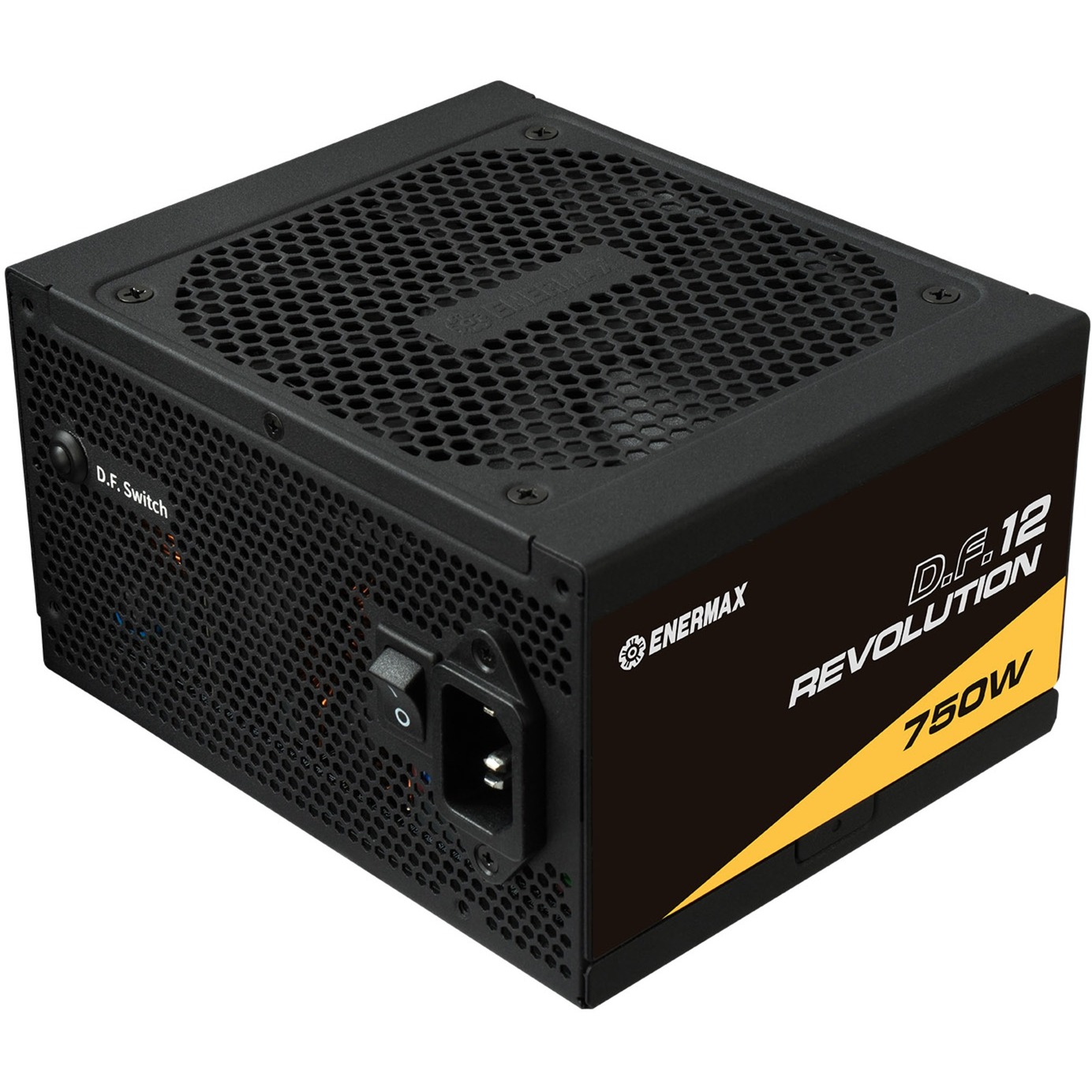 Enermax Revolution DF12 750W, PC power supply (black, 1x 12-pin GPU connector, 3x PCIe, cable management, 750 watts)