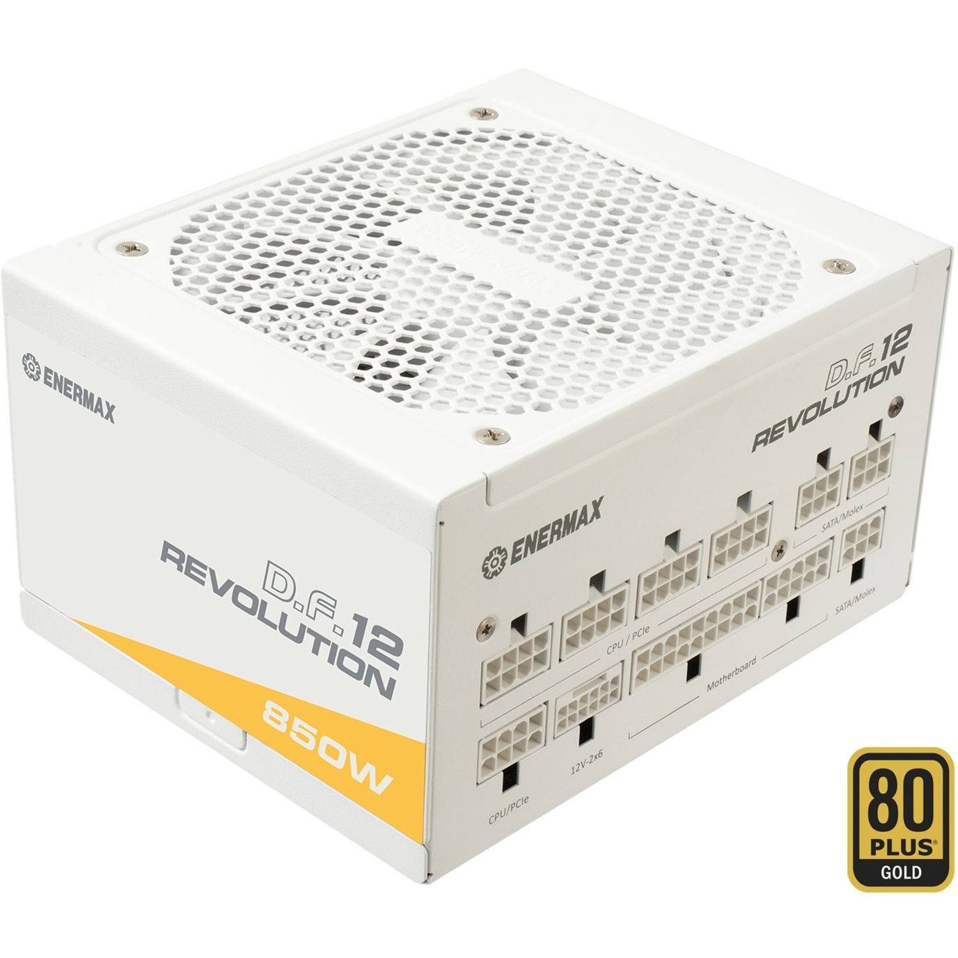 Enermax Revolution DF12 WHITE 850W, PC power supply (white, 1x 12-pin GPU connector, 3x PCIe, cable management, 850 watts)