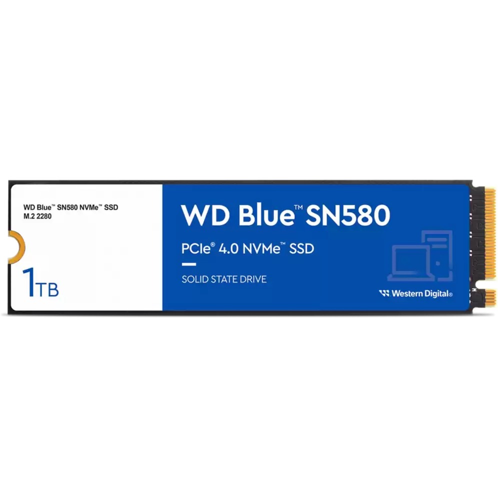 WD Blue SN580 1 TB, SSD (blue/white, PCIe 4.0 x4, NVMe, M.2 2280)
