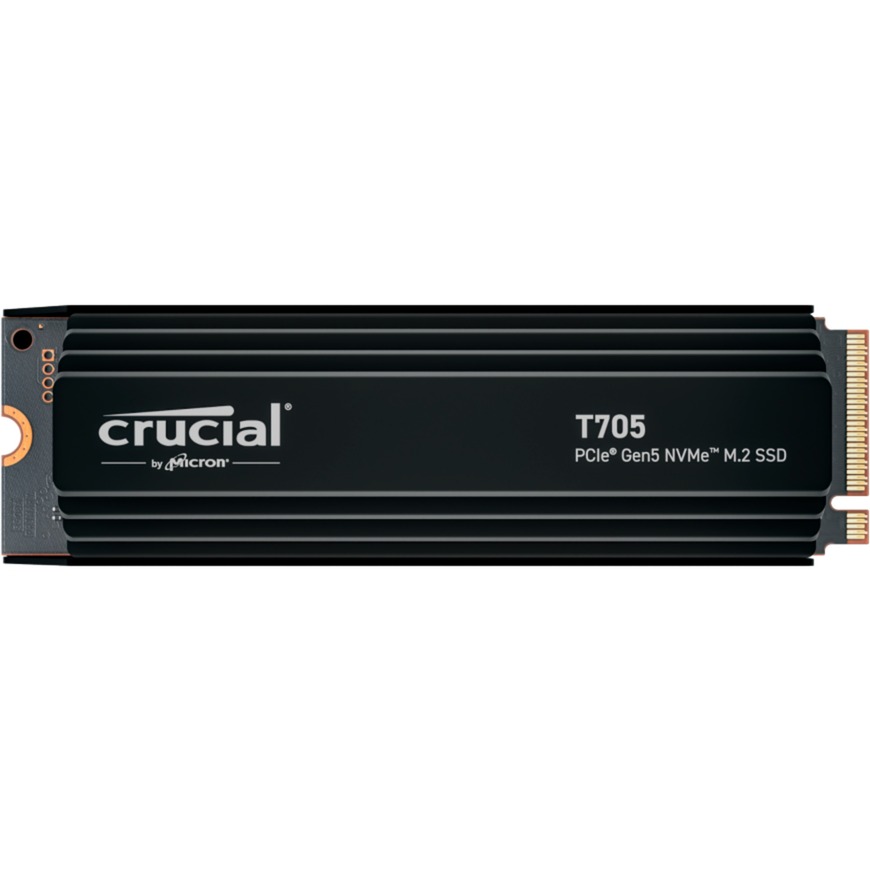 Crucial T705 1 TB, SSD (black, PCIe 5.0 x4, NVMe 2.0, M.2 2280, incl. aluminum heatsink)